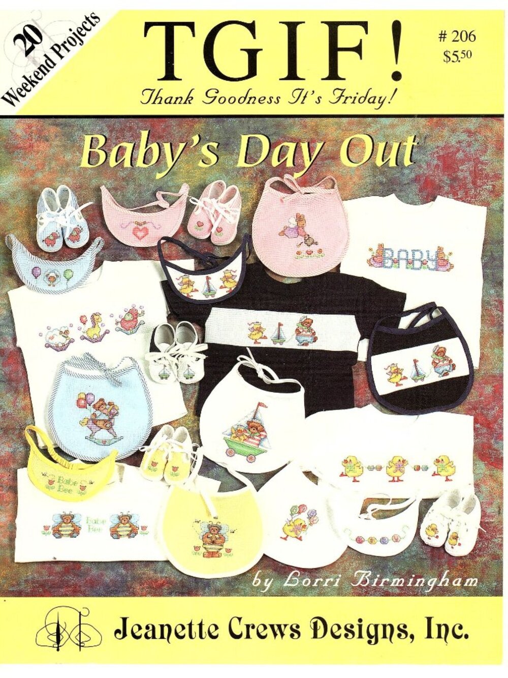 TGIF Babys Day Out Vintage Cross Stitch Pattern Book By Jeanette Crews Designs